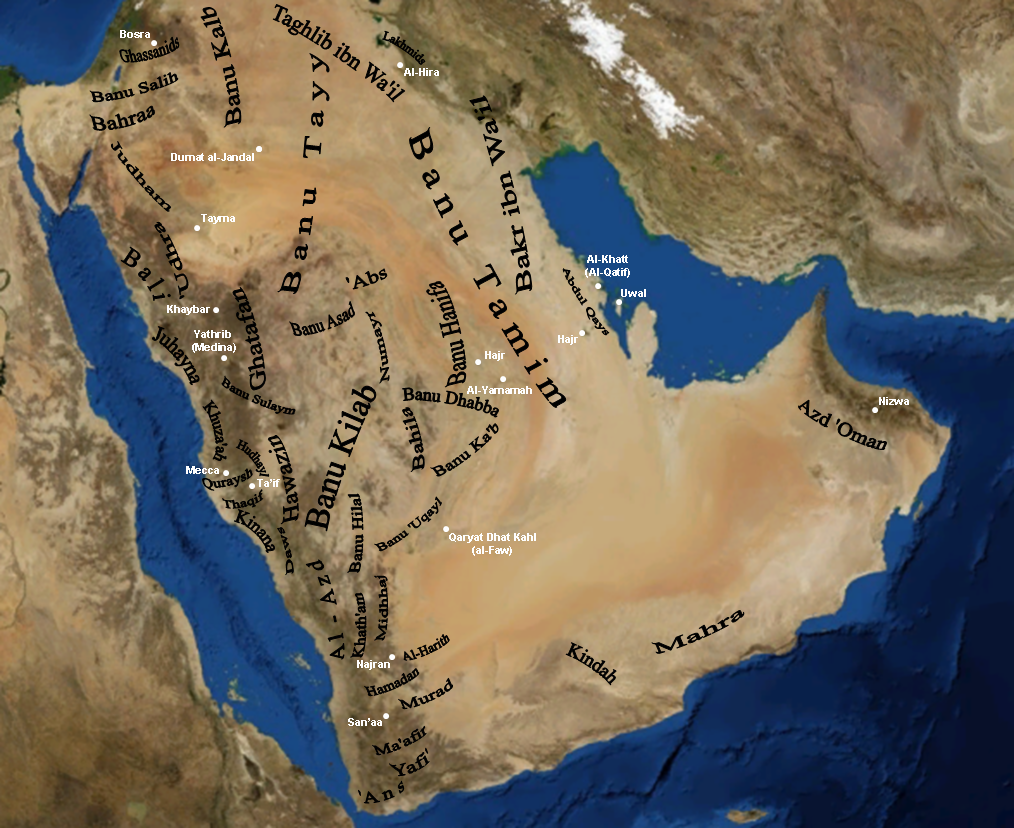 Localizarea și natura triburilor arabe
